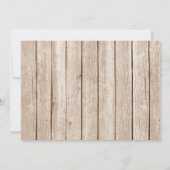 ピクニックパーティー誕生日の赤い白いギンガムの写真 招待状 (裏面)