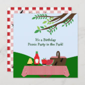 ピクニックパーティー: 招待状 (正面/裏面)