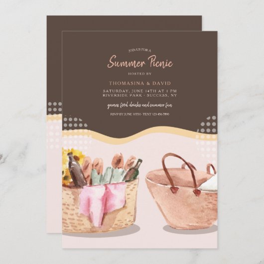 ピクニックビベス 招待状 (正面/裏面)