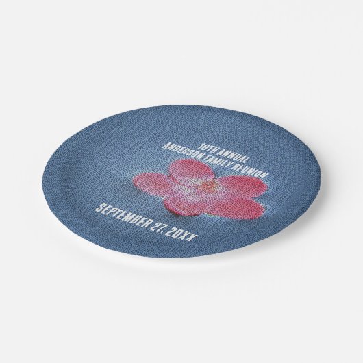 ピクニックピンクフラワーナショナルギャザリングファミリー懇親会 ペーパープレート (アングル)