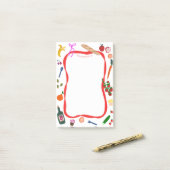 ピクニックフレームかわいいカスタムショッピングリスト ポストイット (デスク上)