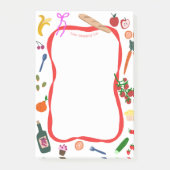 ピクニックフレームかわいいカスタムショッピングリスト ポストイット (正面)