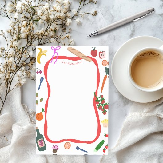 ピクニックフレームかわいいカスタムショッピングリスト ポストイット