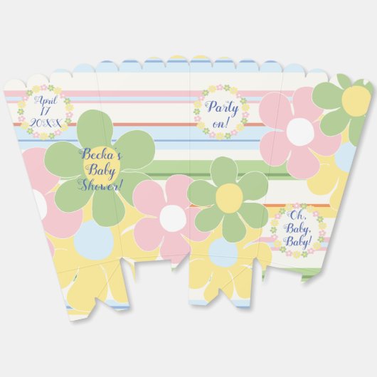 ピクニックフローラのシャワー用化粧箱 フェイバーボックス (見開き)