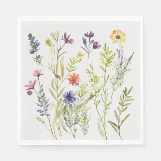 ピクニックプレートかわいらし- Wildflowers スタンダードランチョンナプキン (正面)