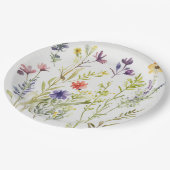 ピクニックプレートかわいらし- Wildflowers ペーパープレート (アングル)