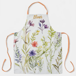 ピクニックプレートコレクションかわいらし- Wildflowers エプロン