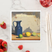 ピクニックプレート素朴- Jug Italianate Lemonsライム スタンダードランチョンナプキン (インサイチュ)