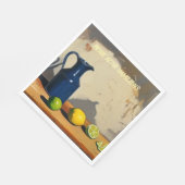 ピクニックプレート素朴- Jug Italianate Lemonsライム スタンダードランチョンナプキン (角)