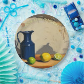 ピクニックプレート素朴- Jug Italianate Lemonsライム ペーパープレート (パーティー)