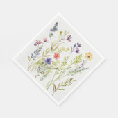 ピクニックプレート - かわいい野生の花 スタンダードランチョンナプキン (角)