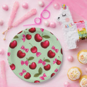ピクニックプレート – ビッグはっきりしたさくらんぼ&ボウ ペーパープレート (パーティー)
