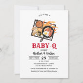 ピクニックベイビーQバーベキューベイビーシャワー招待状 招待状 (正面)