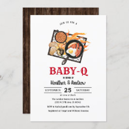 ピクニックベイビーQバーベキューベイビーシャワー招待状 招待状
