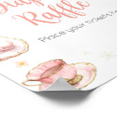 ピクニックベビーブランチ赤ちゃんシャワーおむつラッフル ポスター (角)