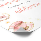 ピクニックベビーブランチ赤ちゃんシャワー封筒ステーション ポスター (角)