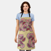 ピクニックラブウォーターメロンフレッシュフルーツスタイル エプロン (着用した状態)