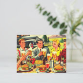 ピクニックレトロ漫画 シーズンポストカード (スタンド正面)