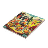 ピクニックレトロ漫画 タイル (側面)