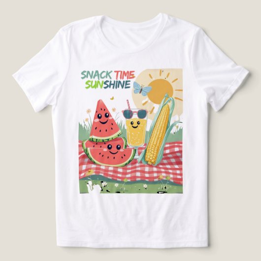 ピクニック仲間 - 夏のスナック隊 トライブレンドTシャツ (デザイン正面)