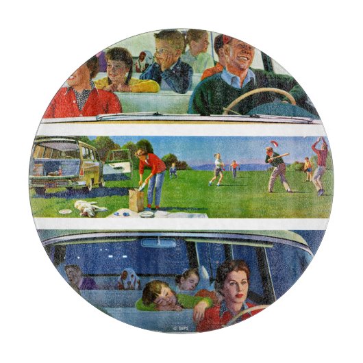 ピクニック前、ピクニック中、ピクニック後 カッティングボード (正面)