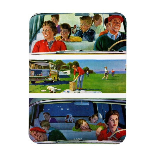 ピクニック前、ピクニック中、ピクニック後 マグネット (縦)