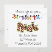 ピクニック招待状 招待状 (正面/裏面)