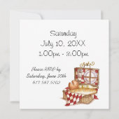 ピクニック招待状 招待状 (裏面)