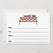 ピクニック招待状 招待状 (裏面)