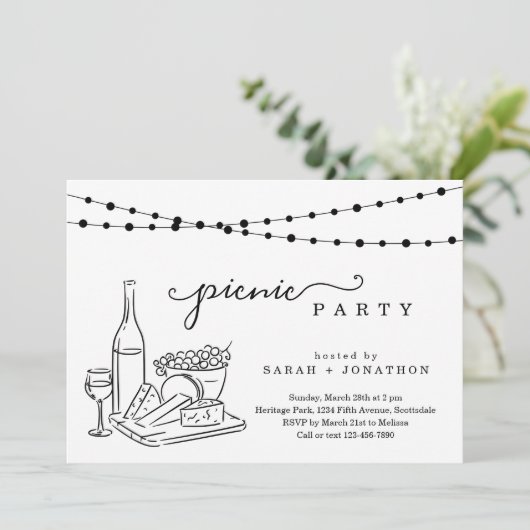 ピクニック招待状 招待状 (スタンド正面)