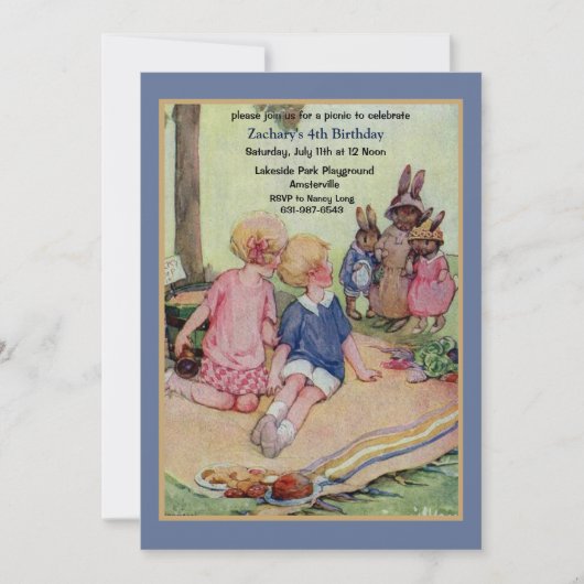 ピクニック招待状 招待状 (正面)