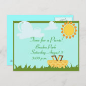 ピクニック招待 インビテーションポストカード (正面/裏面)