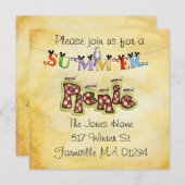 ピクニック招待 招待状 (正面/裏面)