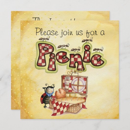 ピクニック招待 招待状 (正面/裏面)