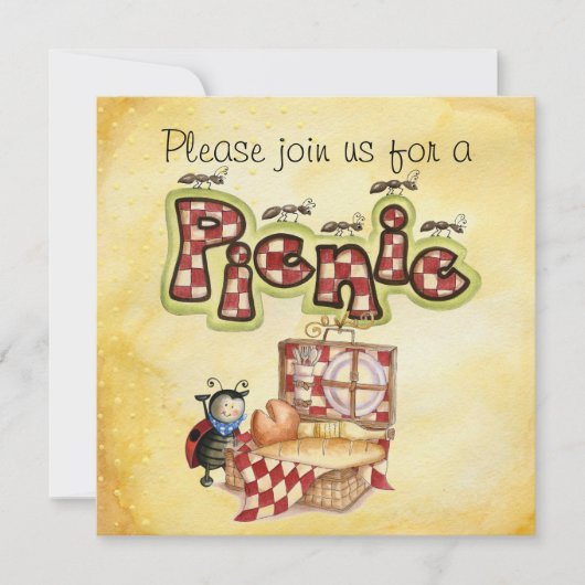 ピクニック招待 招待状 (正面)