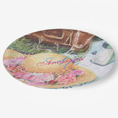 ピクニック提案モノグラムパーティー ペーパープレート (アングル)