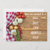 ピクニック昼食のパーティー 招待状 (正面)
