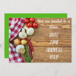 ピクニック昼食のパーティー 招待状