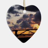 ピクニック用のテーブルとの日没 セラミックオーナメント (右)