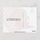 ピクニック用バスケットとスイカの切り身 ポストカード (裏面)