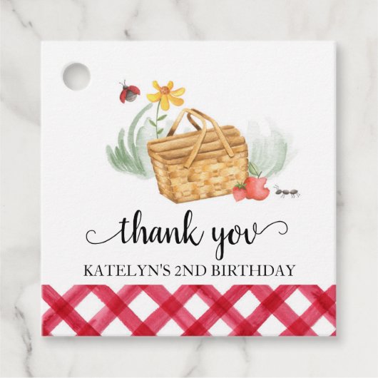 ピクニック誕生日サンキューユーラベル フェイバータグ (正面)