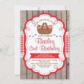 ピクニック誕生日パーティーの招待-パークパーティー 招待状 (正面)