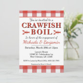 ピクニック カニの茹でパーティー 海鮮パーティー 赤 招待状 (スタンド正面)