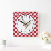 ピクニック スクエア壁時計 (ホーム)
