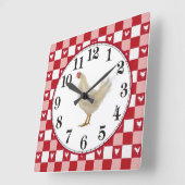 ピクニック スクエア壁時計 (傾斜)