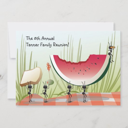 ピクニック、パーティーまたは家族会の招待状 招待状 (正面)