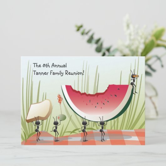 ピクニック、パーティーまたは家族会の招待状 招待状 (スタンド正面)