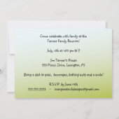 ピクニック、パーティーまたは家族会の招待状 招待状 (裏面)