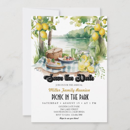 ピクニック |ファミリ懇親会 招待状 (正面)