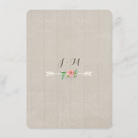 ピクニック レセプション ボーホー ベイビーズ ブレス ローズ ウッド エンクロージャーカード (裏面)